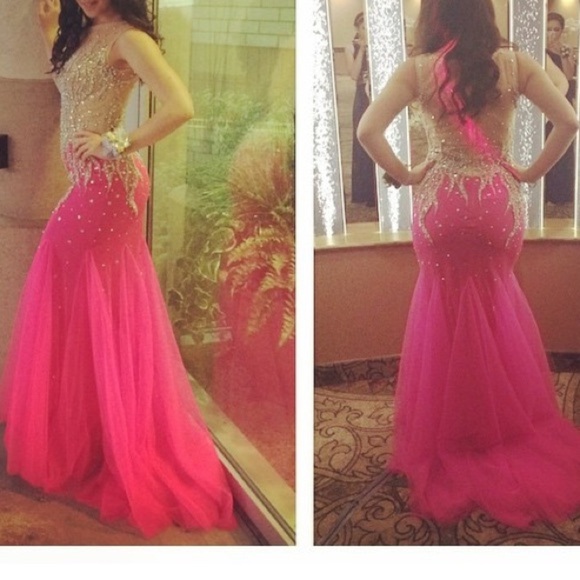Pink Glittery Prom Dress - Picture 7 of 7